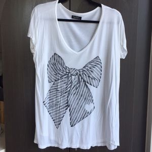 Lauren Moshi Oversized Bow Tee